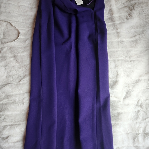 Zara midi skirt back slit purple sz L NWT - Picture 6 of 13
